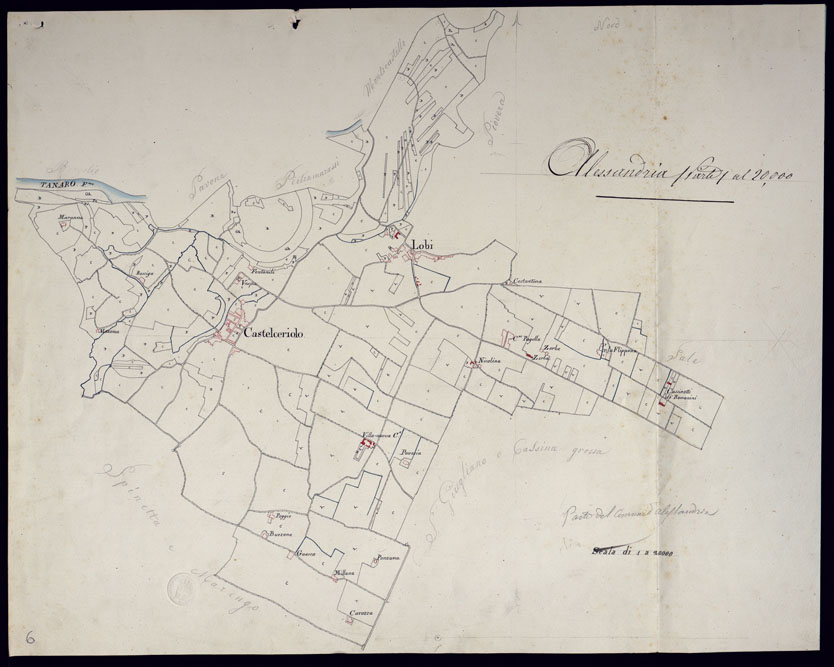 (N:13551) TERRITORIO COMPRESO TRA RACCONIGI, MORETTA, SAVIGLIANO, ALESSANDRIA ED IVREA - ALESSANDRIA. (CA001857) Carte e stampe antiche: riproduzione a colori su carta (formato A2)
