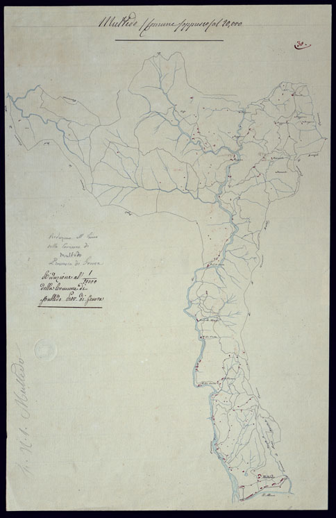 (N:4984) TERRITORIO COMPRESO TRA RACCONIGI, MORETTA, SAVIGLIANO, ALESSANDRIA ED IVREA - MULTEDO. (CA001889) Carte e stampe antiche: riproduzione a colori su carta (formato A2)
