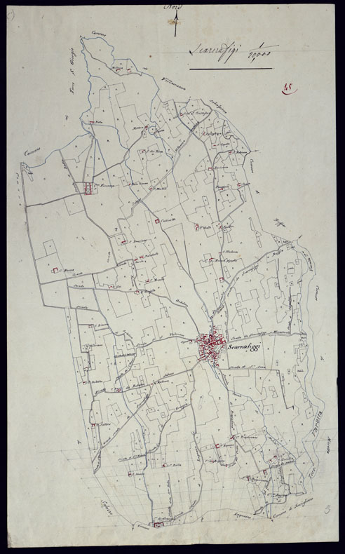 (N:14737) TERRITORIO COMPRESO TRA RACCONIGI, MORETTA, SAVIGLIANO, ALESSANDRIA ED IVREA - SCARNAFIGI. (CA001904) Carte e stampe antiche: riproduzione a colori su carta (formato A2)