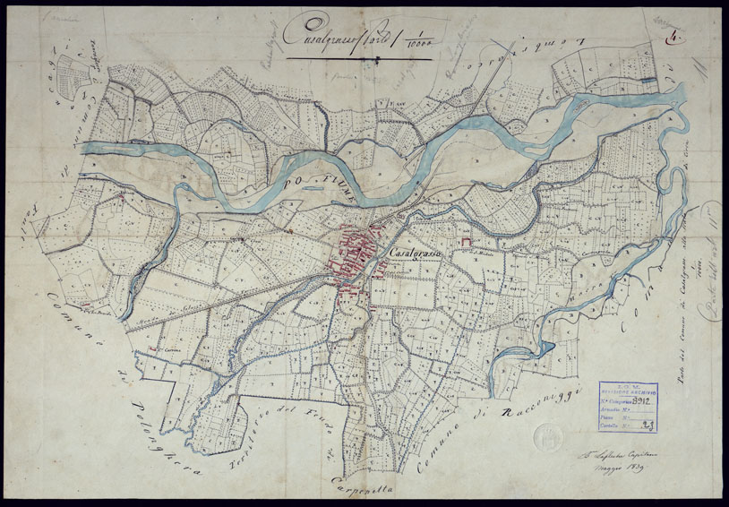 (N:6165) TERRITORIO COMPRESO TRA BRA, MORETTA, CAVALLERMAGGIORE, RACCONIGI, VILLANOVA - FOGLIO 4 CASALGRASSO. (CA001930) Carte e stampe antiche: riproduzione a colori su carta (formato A2)