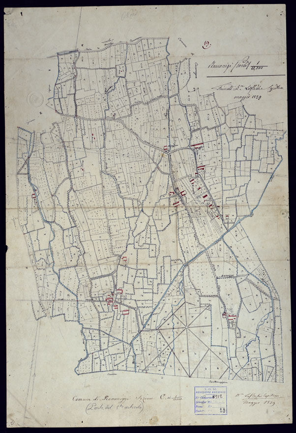 (N:6124) TERRITORIO COMPRESO TRA BRA, MORETTA, CAVALLERMAGGIORE, RACCONIGI, VILLANOVA - FOGLIO 19 SEZ. C. RACCONIGI. (CA001949) Carte e stampe antiche: riproduzione a colori su carta (formato A2)