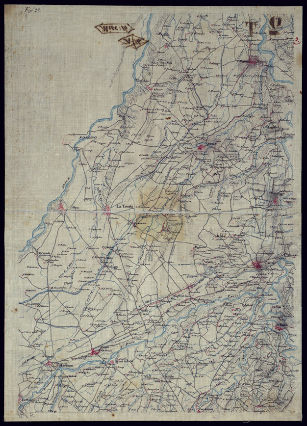 (N:5801) CORSO DEL TANARO E DEI SUOI AFFLUENTI DALLE SORGENTI SINO AD ALBA & C. ALLA SCALA DI 1 50.000 - FOGLIO 3. (CA002021) Carte e stampe antiche: riproduzione a colori su carta (formato A2)