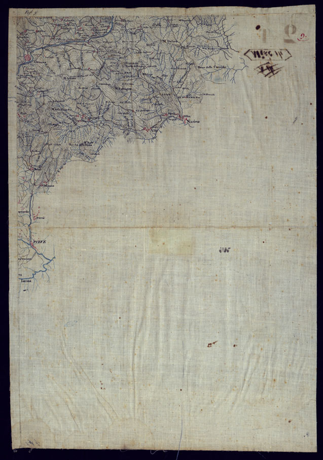 (N:5637) Corso del Tanaro e de suoi affluenti dalle sorgenti sino ad Alba & c. Alla scala di 1 50000 - Foglio 9 (CA002027) Carte e stampe antiche: riproduzione a colori su carta (formato A2)