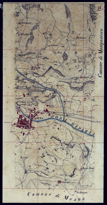 (N:23539) VALLE DELLA DORA EXILLES MINUTE AL 10.000. RILIEVI ESEGUITI NEL 1864 ALLIEVI INGEGNERI DEL R. CORPO DEL GENIO CIVILE ALLA SCALA DI 1 A 10.000 - FOGLIO 17. (CA002083) Carte e stampe antiche: riproduzione a colori su carta (formato A2)