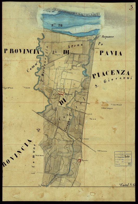 (N:23680) GRUPPO DI 132 FRAZIONI DI MINUTE DI CAMPAGNA ALLA SCALA 1:10.000 DEI RILEVAMENTI ESEGUITI NEL 1853-1867 - CASTANA - MONTU' BECCARIA - RILIEVI OPERATORE N. 5 (CA002288) Carte e stampe antiche: riproduzione a colori su carta (formato A2)