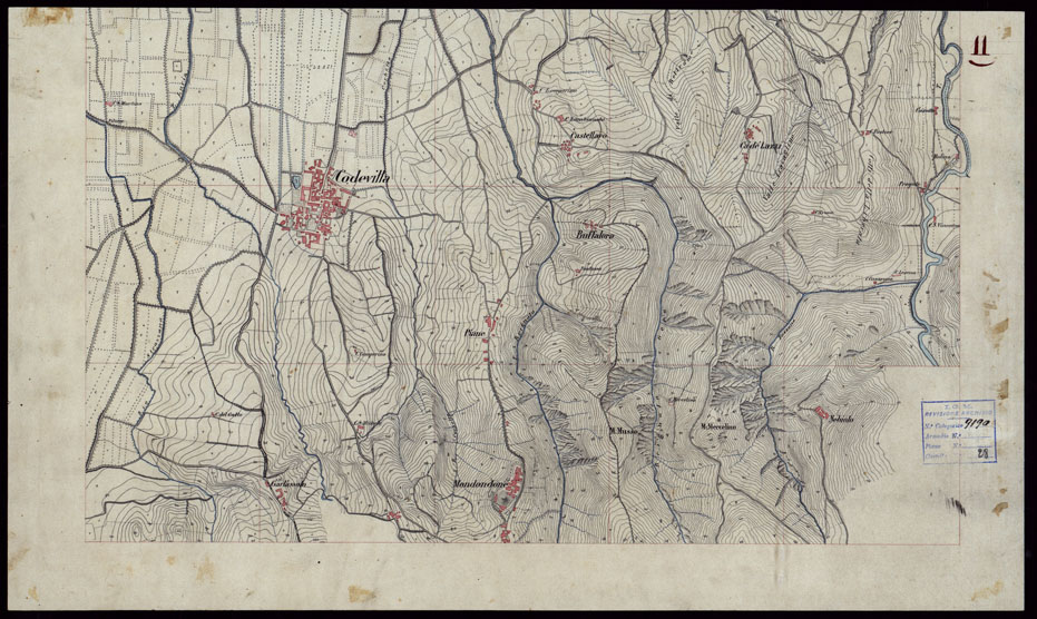 (N:23752) GRUPPO DI 132 FRAZIONI DI MINUTE DI CAMPAGNA ALLA SCALA 1:10.000 DEI RILEVAMENTI ESEGUITI NEL 1853-1867 - RETORBIDO - RILIEVI OPERATORE N. 11 (CA002360) Carte e stampe antiche: riproduzione a colori su carta (formato A2)
