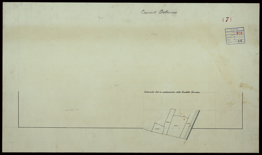 (N:1108) RILEVAMENTO PARCELLARE COLLA TAVOLETTA NEL COMUNE DI ORTONOVO - COMUNE DI ORTONOVO. (CA003131) Carte e stampe antiche: riproduzione a colori su carta (formato A2)