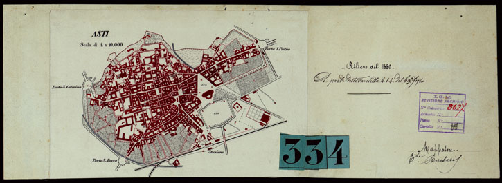 (N:23869) ASTI (CA003169) Carte e stampe antiche: riproduzione a colori su carta (formato A2)