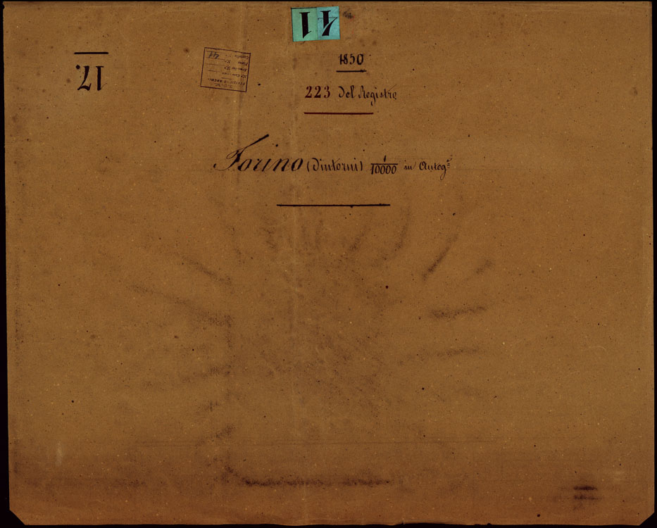 (N:685) TORINO E DINTORNI - COPERTINA (CA003388) Carte e stampe antiche: riproduzione a colori su carta (formato A2)