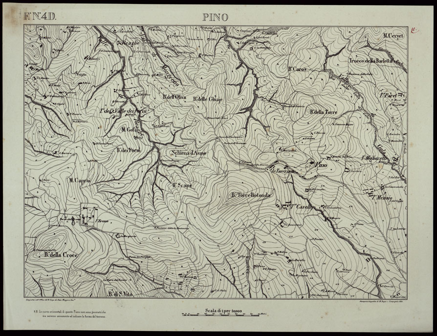 (N:738) TORINO E DINTORNI - FN 4.D. PINO (CA003398) Carte e stampe antiche: riproduzione a colori su carta (formato A2)