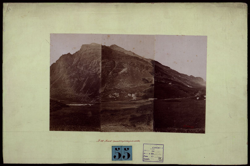 (N:24005) TRENTADUE PANORAMI FOTOGRAFICI ESEGUITI DAL TENENTE DI STATO MAGGIORE SIG. MANZI NEL 1876, PER STUDI SULLA FOTOTOPOGRAFIA - ILl M. FROID (ELEMENTO N.3 PER LA STAZIONE DI CONTROLLO) (CA003494) Carte e stampe antiche: riproduzione a colori su carta (formato A2)