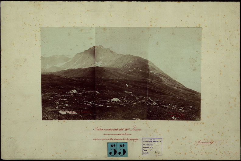(N:24012) TRENTADUE PANORAMI FOTOGRAFICI ESEGUITI DAL TENENTE DI STATO MAGGIORE SIG. MANZI NEL 1876, PER STUDI SULLA FOTOTOPOGRAFIA - FALDA OCCIDENTALEN DEL M. LAMET STAZIONE IN VICINANZA DEL FORTE RONCIA ESEGUITO IN OCCASIONE DELLE ESPERIENZE DI FOTO-TOPOGRAFIA (CA003501) Carte e stampe antiche: riproduzione a colori su carta (formato A2)