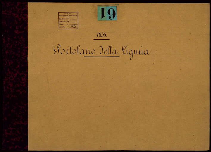 (N:24020) PORTOLANO DELLA LIGURIA - COPERTINA (CA003517) Carte e stampe antiche: riproduzione a colori su carta (formato A2)