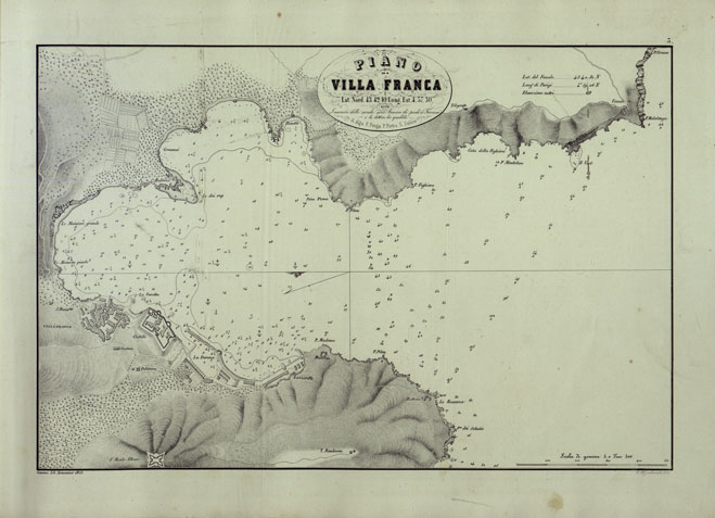 (N:14165) PORTOLANO DELLA LIGURIA - PIANO DI VILLAFRANCA (NIZZA) (CA003522) Carte e stampe antiche: riproduzione a colori su carta (formato A2)