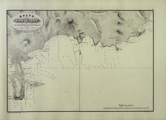 (N:14152) PORTOLANO DELLA LIGURIA - GOLFO DI SAN GIOAN (CA003523) Carte e stampe antiche: riproduzione a colori su carta (formato A2)