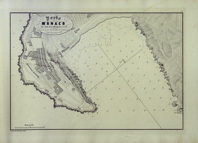 (N:14147) PORTOLANO DELLA LIGURIA - PORTO DI MONACO (CA003524) Carte e stampe antiche: riproduzione a colori su carta (formato A2)