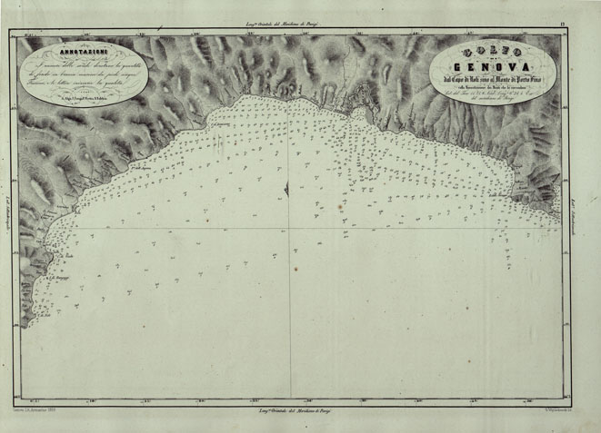 (N:14160) PORTOLANO DELLA LIGURIA - GOLFO DI GENOVA (CA003530) Carte e stampe antiche: riproduzione a colori su carta (formato A2)