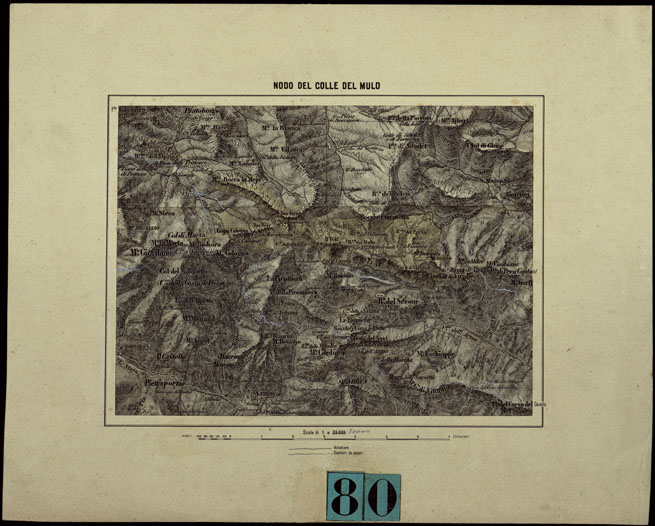 (N:24667) NODO DEL COLLE DEL MULO (CA003971) Carte e stampe antiche: riproduzione a colori su carta (formato A2)