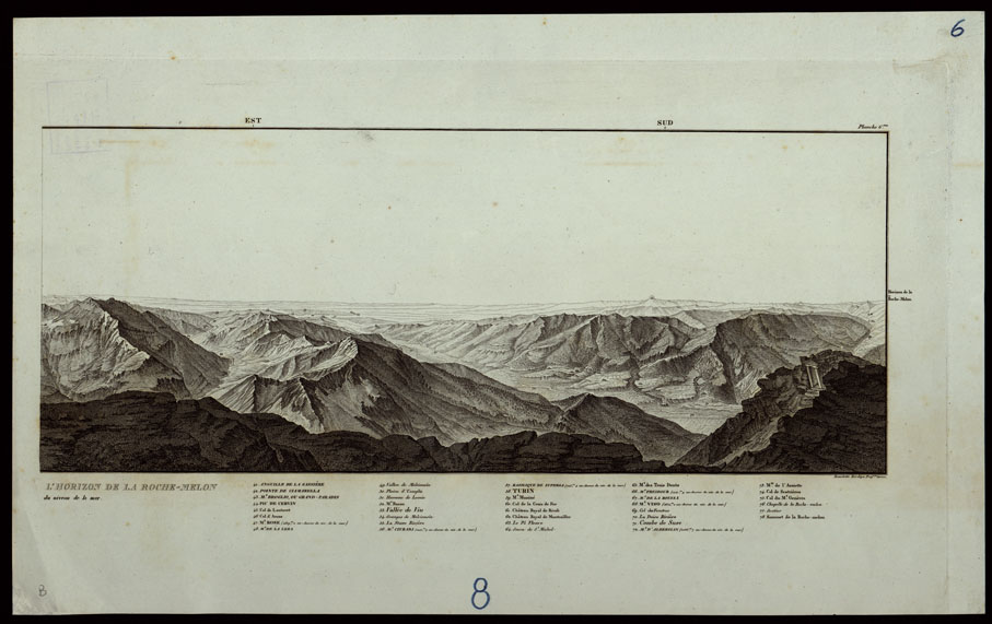 (N:24490) L'HORIZON DE LA ROCHE-MELON - FOGLIO8 6B (CA003992) Carte e stampe antiche: riproduzione a colori su carta (formato A2)