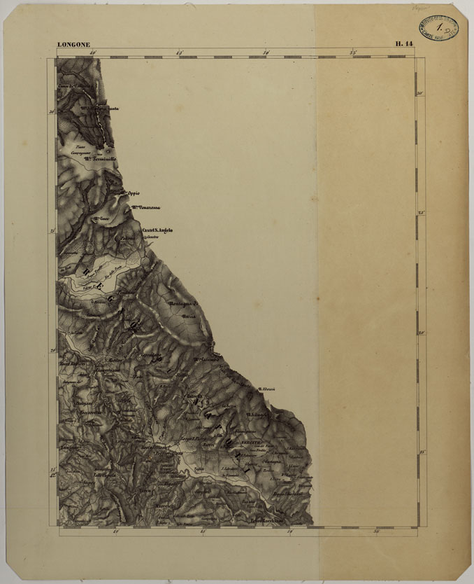 (N:11775) CARTA TOPOGRAFICA DELLA LOMBARDIA, DEL VENETO E DELL'ITALIA CENTRALE - CARTA DEGLI EX DUCATI DI PARMA, PIACENZA E MODENA - H.14 LONGONE (CA004329) Carte e stampe antiche: riproduzione a colori su carta (formato A2)