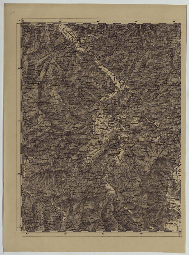 (N:11864) CARTA TOPOGRAFICA DELLE PROVINCIE LOMBARDO-VENETE E DEGLI EX DUCATI ALLA SCALA DI 1:86.400 1865 - FOG. E.11 (CA004603) Carte e stampe antiche: riproduzione a colori su carta (formato A2)