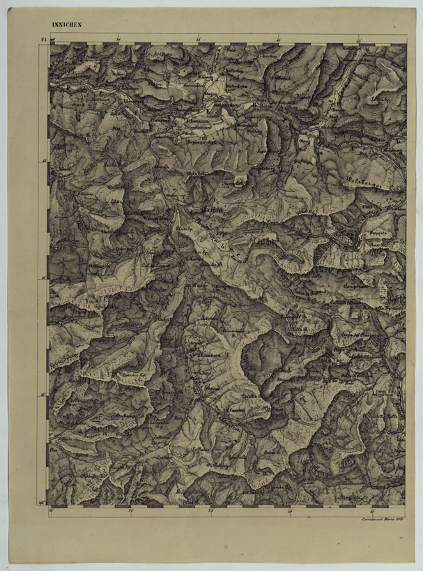 (N:11886) CARTA TOPOGRAFICA DELLE PROVINCIE LOMBARDO-VENETE E DEGLI EX DUCATI ALLA SCALA DI 1:86.400 1865 - FOG. F.1 (CA004611) Carte e stampe antiche: riproduzione a colori su carta (formato A2)