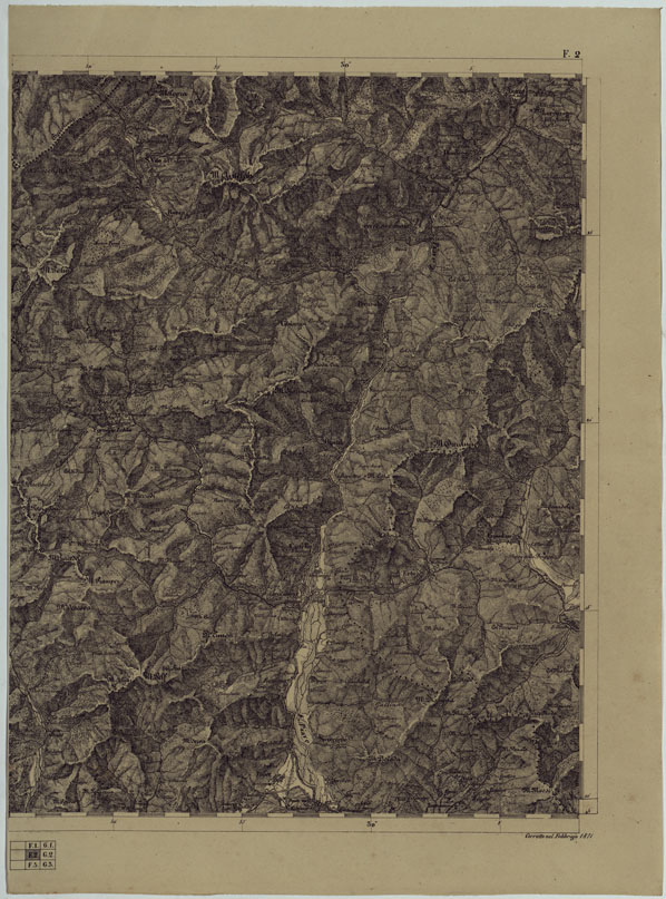 (N:11901) CARTA TOPOGRAFICA DELLE PROVINCIE LOMBARDO-VENETE E DEGLI EX DUCATI ALLA SCALA DI 1:86.400 1865 - FOG. F.2 (CA004614) Carte e stampe antiche: riproduzione a colori su carta (formato A2)