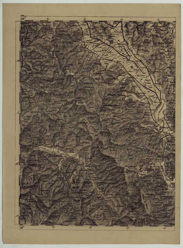 (N:11892) CARTA TOPOGRAFICA DELLE PROVINCIE LOMBARDO-VENETE E DEGLI EX DUCATI ALLA SCALA DI 1:86.400 1865 - FOG. F.12 (CA004633) Carte e stampe antiche: riproduzione a colori su carta (formato A2)