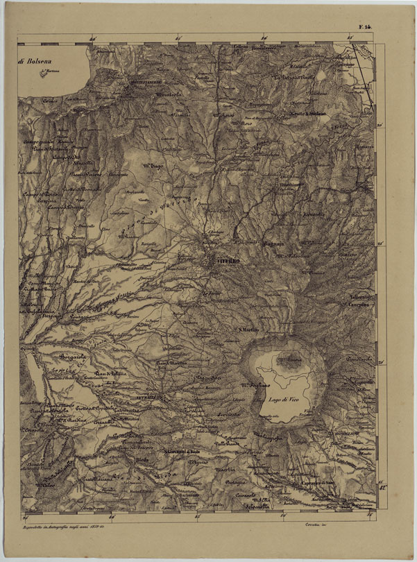 (N:11895) CARTA TOPOGRAFICA DELLE PROVINCIE LOMBARDO-VENETE E DEGLI EX DUCATI ALLA SCALA DI 1:86.400 1865 - FOG. F.14 (CA004638) Carte e stampe antiche: riproduzione a colori su carta (formato A2)