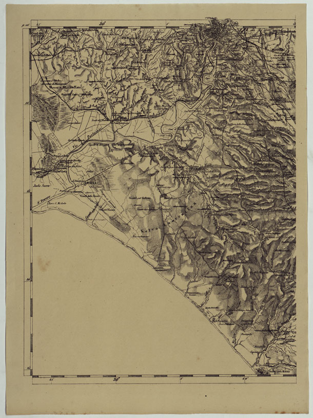 (N:11932) CARTA TOPOGRAFICA DELLE PROVINCIE LOMBARDO-VENETE E DEGLI EX DUCATI ALLA SCALA DI 1:86.400 1865 - FOG. G.16 (CA004667) Carte e stampe antiche: riproduzione a colori su carta (formato A2)