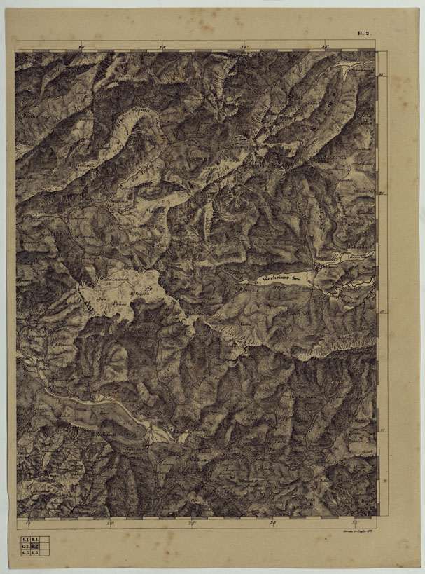 (N:11962) CARTA TOPOGRAFICA DELLE PROVINCIE LOMBARDO-VENETE E DEGLI EX DUCATI ALLA SCALA DI 1:86.400 1865 - FOG. H.2 (CA004674) Carte e stampe antiche: riproduzione a colori su carta (formato A2)
