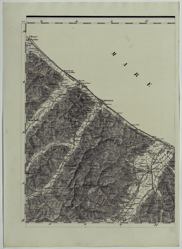 (N:11947) CARTA TOPOGRAFICA DELLE PROVINCIE LOMBARDO-VENETE E DEGLI EX DUCATI ALLA SCALA DI 1:86.400 1865 - FOG. H.10 (CA004679) Carte e stampe antiche: riproduzione a colori su carta (formato A2)