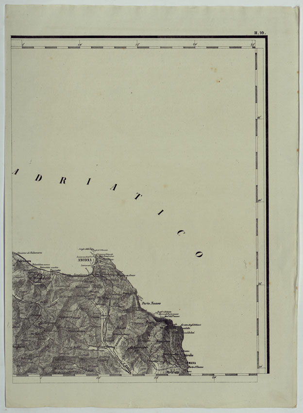 (N:11946) CARTA TOPOGRAFICA DELLE PROVINCIE LOMBARDO-VENETE E DEGLI EX DUCATI ALLA SCALA DI 1:86.400 1865 - FOG. H.10 (CA004680) Carte e stampe antiche: riproduzione a colori su carta (formato A2)