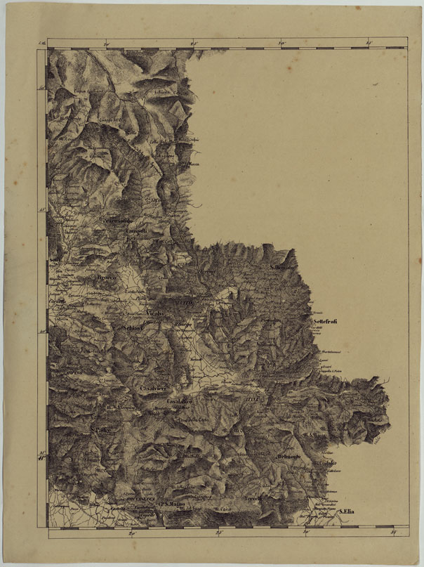 (N:11976) CARTA TOPOGRAFICA DELLE PROVINCIE LOMBARDO-VENETE E DEGLI EX DUCATI ALLA SCALA DI 1:86.400 1865 - FOG. I.16 (CA004704) Carte e stampe antiche: riproduzione a colori su carta (formato A2)
