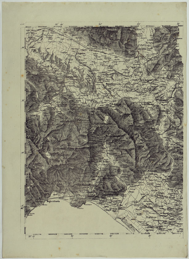 (N:11977) CARTA TOPOGRAFICA DELLE PROVINCIE LOMBARDO-VENETE E DEGLI EX DUCATI ALLA SCALA DI 1:86.400 1865 - FOG. I.17 (CA004705) Carte e stampe antiche: riproduzione a colori su carta (formato A2)