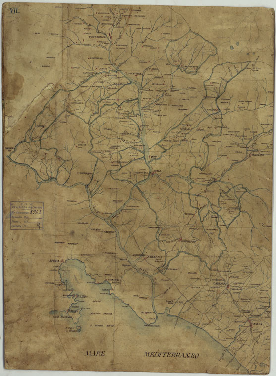 (N:14381) DUCATO DI MODENA E STATI LIMITROFI - Tavola VII - Carrara - Massa (CA005556) Carte e stampe antiche: riproduzione a colori su carta (formato A2)