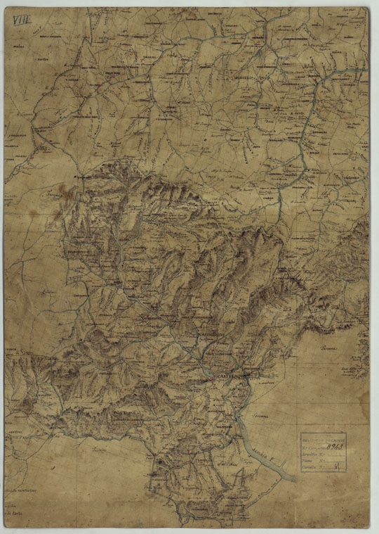 (N:14382) DUCATO DI MODENA E STATI LIMITROFI - Tavola VIII - Castelnuovo Garfagnana (CA005557) Carte e stampe antiche: riproduzione a colori su carta (formato A2)