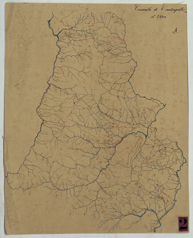 (N:9719) ELEMENTI PER LA FORMAZIONE DI UNA CARTA DELLA TOSCANA ALLA SCALA DI 1:28.800 - COMUNITA' DI CANTAGALLO. (CA005594, CA005595) Carte e stampe antiche: riproduzione a colori su carta (formato A2)