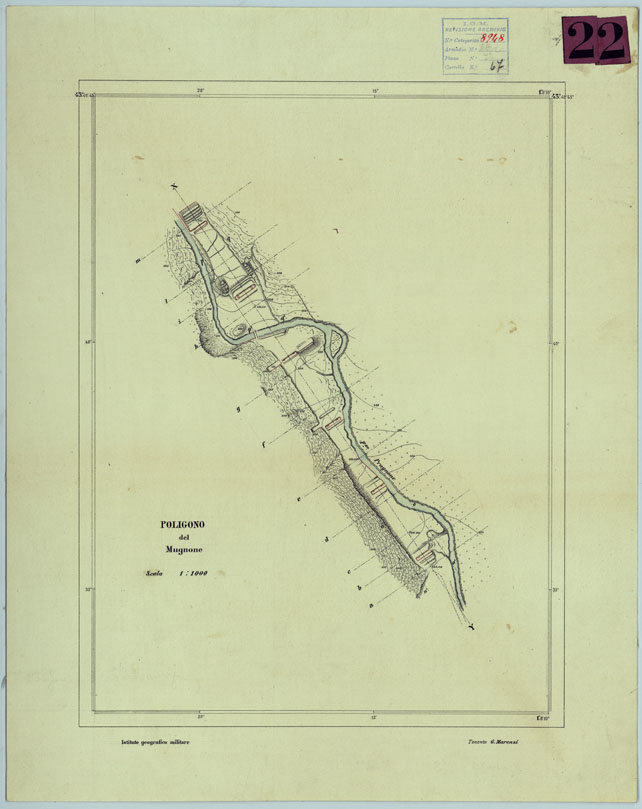 (N:14122) POLIGONO DEL MUGNONE - FOGLIO II (CA005710) Carte e stampe antiche: riproduzione a colori su carta (formato A2)