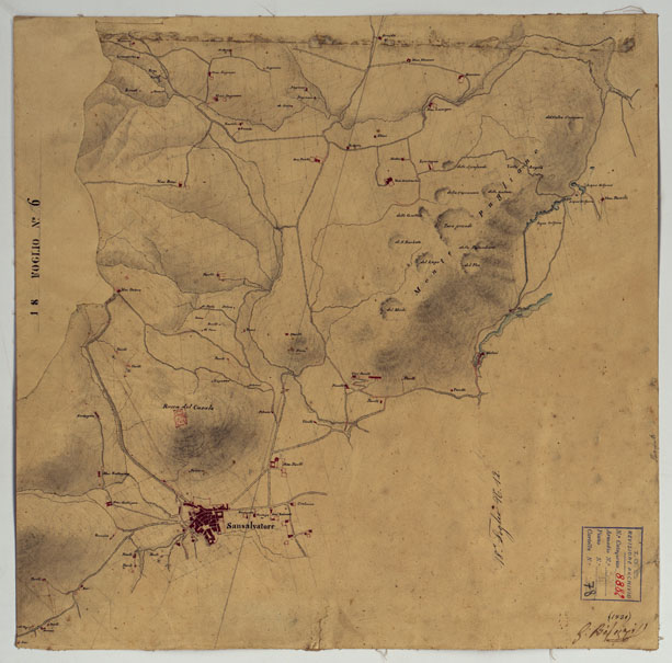 (N:12785) MINUTE ORIGINALI DI CAMPAGNA DELLE LEVATE AL 20.000 DELLA CARTA  DEL REAME DI NAPOLI ANNESSI GRAFICI E SCHIZZI DI NESSUN VALORE - San Salvatore Telesino (CA006446) Carte e stampe antiche: riproduzione a colori su carta (formato A2)