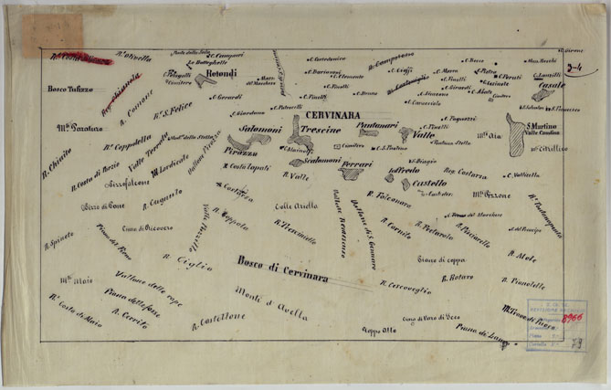 (N:9428) DINTORNI DI NAPOLI  MINUTE DI CAMPAGNA - FOGLIO 3-4 CERVINARA (CA006524, CA006525) Carte e stampe antiche: riproduzione a colori su carta (formato A2)