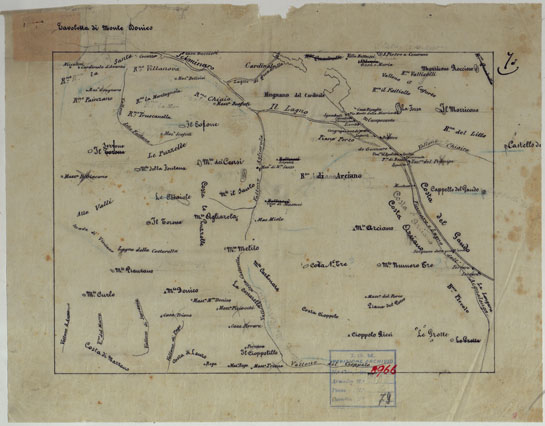 (N:9434) DINTORNI DI NAPOLI  MINUTE DI CAMPAGNA - FOGLIO 7 MUGNANO DEL CARDINALE (CA006530, CA006531) Carte e stampe antiche: riproduzione a colori su carta (formato A2)