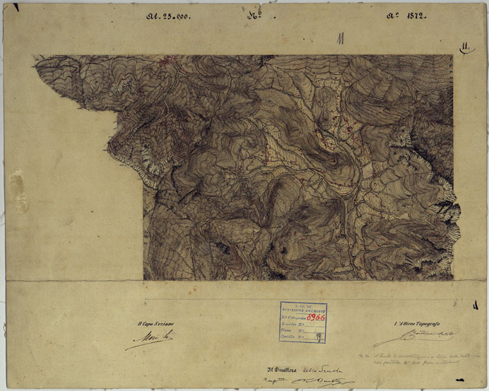 (N:9404) DINTORNI DI NAPOLI  MINUTE DI CAMPAGNA - FOGLIO 11 TRAMONTI (CA006538, CA006539) Carte e stampe antiche: riproduzione a colori su carta (formato A2)