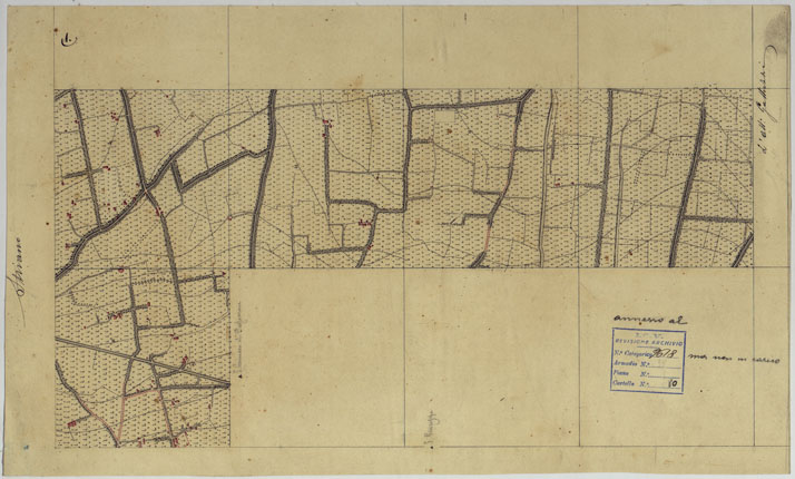 (N:13827) VESUVIO E DINTORNI - FOGLIO 1 STRIANO. (CA006586) Carte e stampe antiche: riproduzione a colori su carta (formato A2)