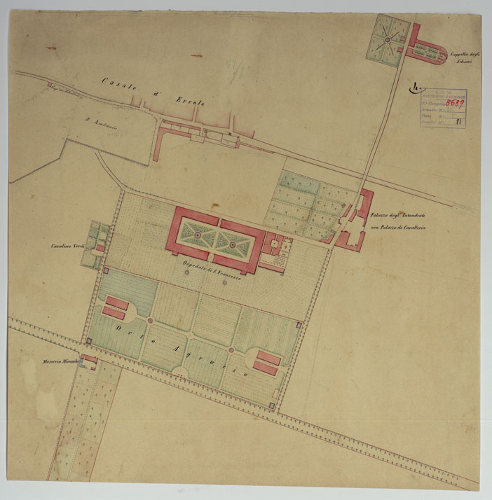 (N:8675) CITTA' DI CASERTA E DINTORNI - N. 4 (CA006719) Carte e stampe antiche: riproduzione a colori su carta (formato A2)