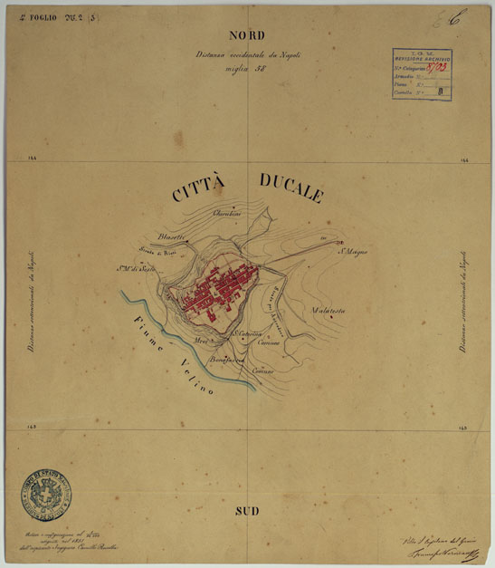 (N:8892) CITTA' DUCALE. (CA006721) Carte e stampe antiche: riproduzione a colori su carta (formato A2)