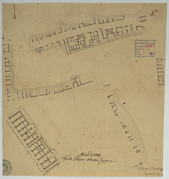 (N:15747) Scavi di Pompei - Foglio 3 bis (CA006763) Carte e stampe antiche: riproduzione a colori su carta (formato A2)