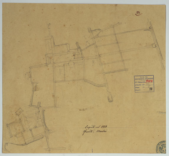 (N:15739) Scavi di Pompei - Foglio 23 (CA006783) Carte e stampe antiche: riproduzione a colori su carta (formato A2)