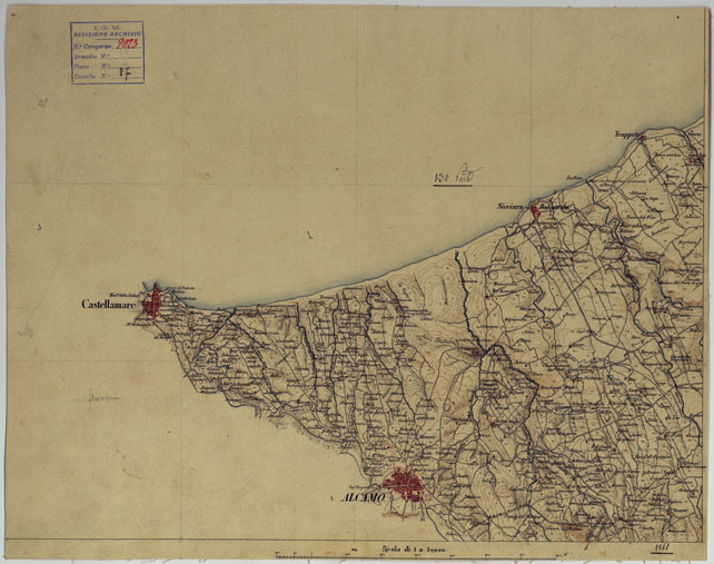 (N:13094) PALERMO E DINTORNI - Foglio 2 - Alcamo, Castellammare del Golfo, Balestrate, Trappeto (CA007212) Carte e stampe antiche: riproduzione a colori su carta (formato A2)