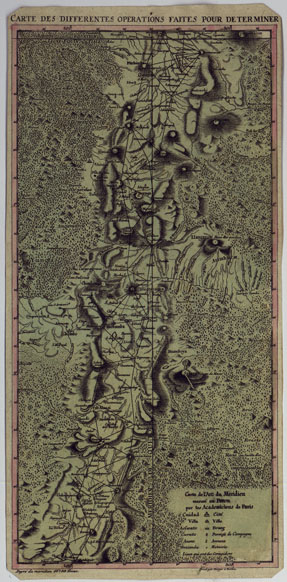 (N:18194) Carte des differentes operation faites pour determiner la figure de la terre (CA007248, CA007249, CA007250, CA007251, CA007252) Carte e stampe antiche: riproduzione a colori su carta (formato A2)